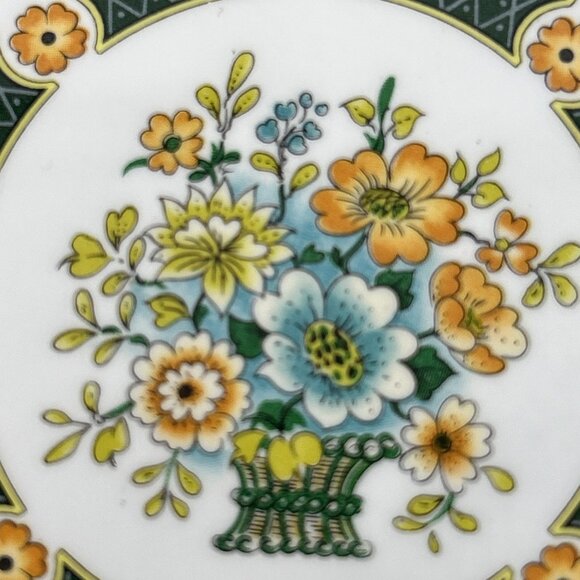 Stratton Compact Colorful Flower English Powder Makeup Mirror 3" Floral - Picture 2 of 10